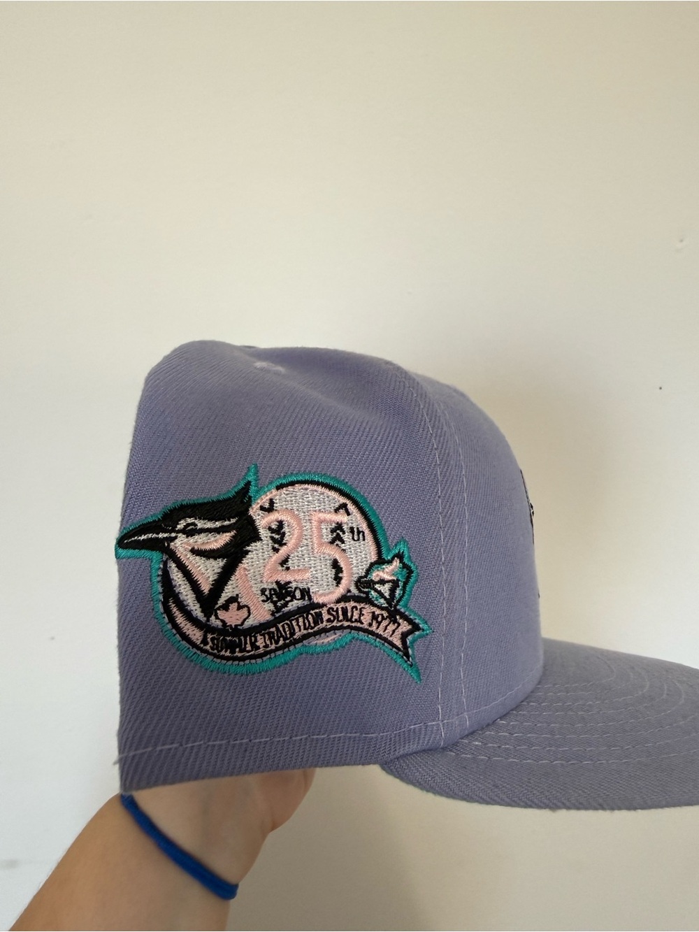 New Era Lavender Purple Teal Pink Maple Leaf Logo Snapback Hat - Picture 2 of 3